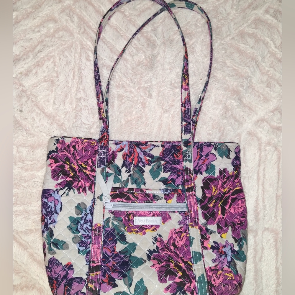 Vera Tote Bag in Neon Blooms!! Shoulder Bag Super Cute!!